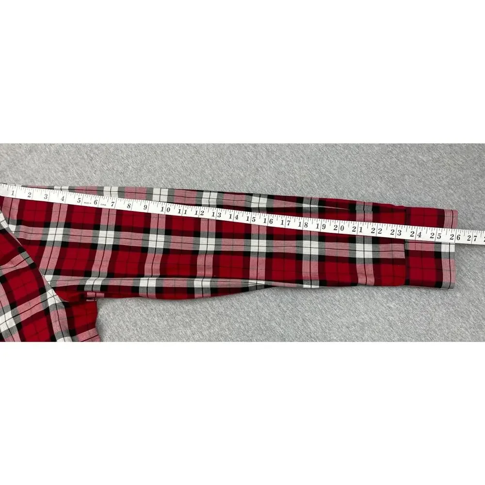Banana Republic Shirt Mens Large Plaid 100% Cotton Tailored Slim Fit Button Down